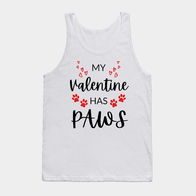 My valentine has paws Tank Top by AllPrintsAndArt